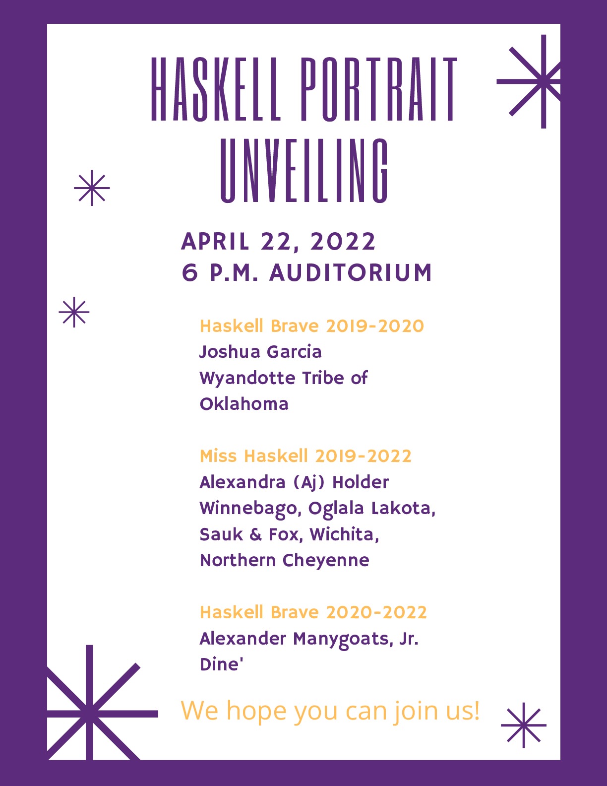 Haskell Portrait Unveiling
