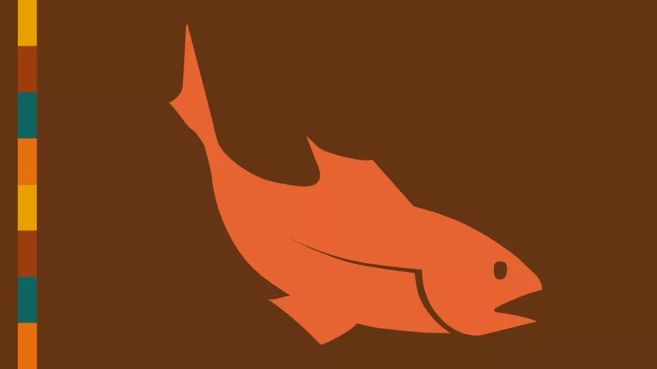 Cartoon rendering of a fish.